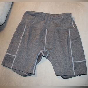 Grey athletic running/yoga shorts